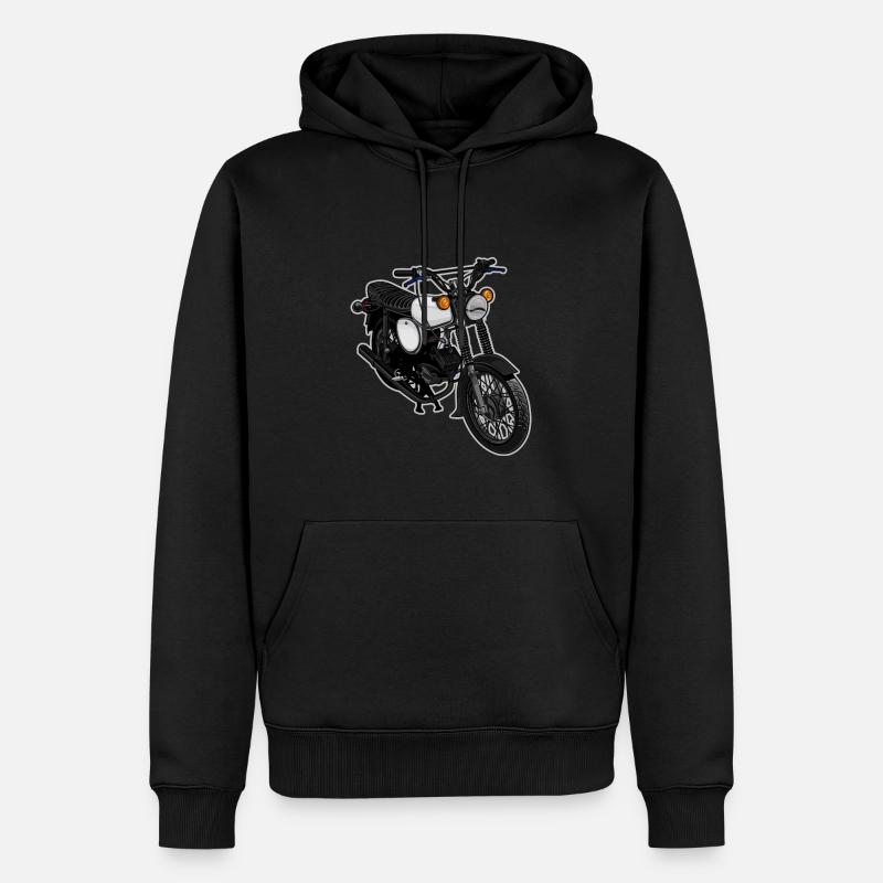 S51 (weiß) // Illustration - Männer Premium Bio Hoodie - Schwarz