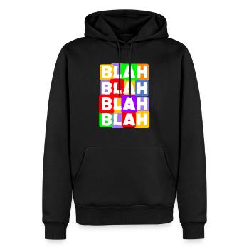 Bla bla bla - Sweat à capuche Premium bio Homme - noir - Devant - Nico (187cm)