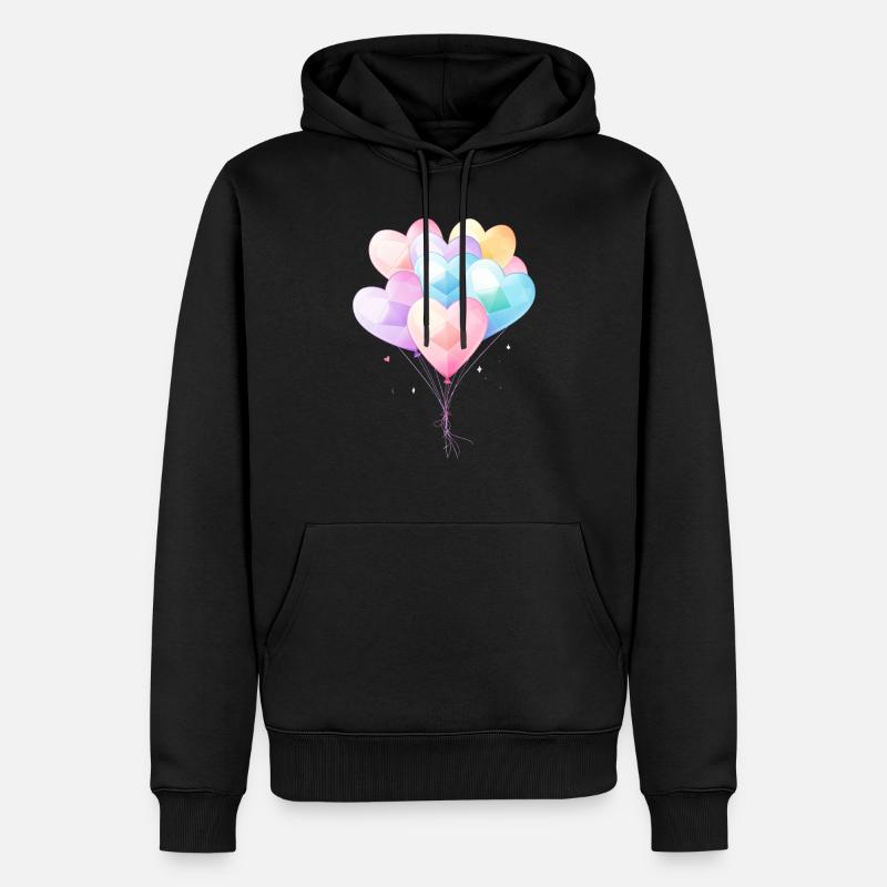 De jolis ballons - Sweat à capuche Premium bio Homme - noir