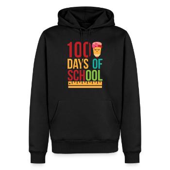 100 Days of School Happy 100th Day of School - Men’s Premium Organic Hoodie - black - Front - Nico (187cm)
