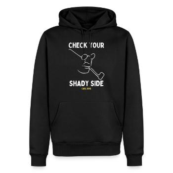 Carl Jung Quote Translated To Gen Z - Shady Side - Men’s Premium Organic Hoodie - black - Front - Nico (187cm)