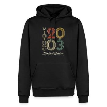 2003 Geburtstag Geboren im Jahr 2003 Vintage Retro. Editio - Männer Premium Bio Hoodie - Schwarz - Vorne - Nico (187cm)