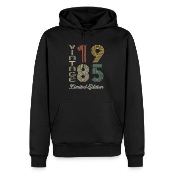 1985 Geburtstag Geboren 1985 Vintage Retro. Editio - Männer Premium Bio Hoodie - Schwarz - Vorne - Nico (187cm)