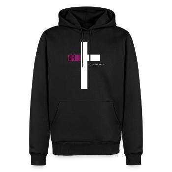 Vergebung Front - Männer Premium Bio Hoodie - Schwarz - Vorne - Nico (187cm)