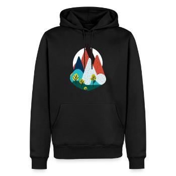 Atemberaubende Landschaft - Männer Premium Bio Hoodie - Schwarz - Vorne - Nico (187cm)