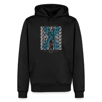 016s Surfing4 - Sweat à capuche Premium bio Homme - noir - Devant - Nico (187cm)