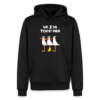 Geschenk laufen joggen fitness training sprint - Männer Premium Bio Hoodie - Schwarz - Vorne - Nico (187cm)