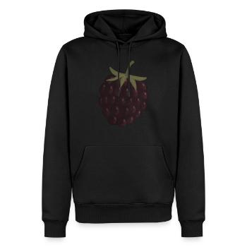 Brombeere - Männer Premium Bio Hoodie - Schwarz - Vorne - Nico (187cm)