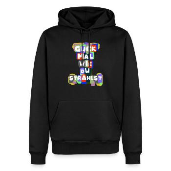 Pour l’amour et pour aimer - Sweat à capuche Premium bio Homme - noir - Devant - Nico (187cm)