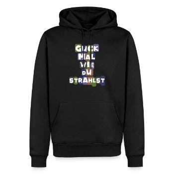 Design für die Liebe und an die Liebe - Männer Premium Bio Hoodie - Schwarz - Vorne - Nico (187cm)
