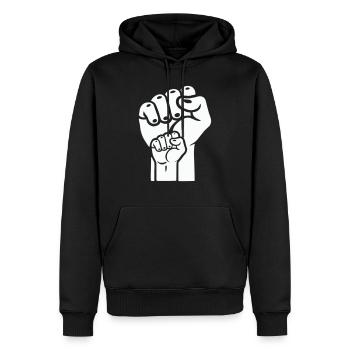 faust 2 - Männer Premium Bio Hoodie - Schwarz - Vorne - Nico (187cm)