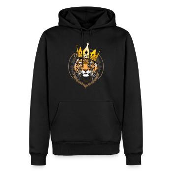 Löwe Tiger Katze - Männer Premium Bio Hoodie - Schwarz - Vorne - Nico (187cm)