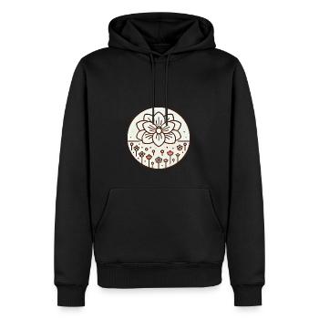 Blumenwiese hell - Männer Premium Bio Hoodie - Schwarz - Vorne - Nico (187cm)