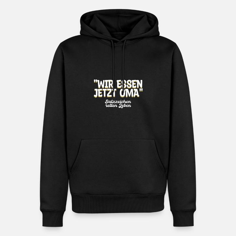 Oma Deutsch Lehrer Geschenk - Männer Premium Bio Hoodie - Schwarz
