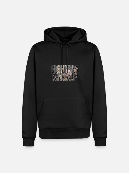fighting myself gift - Men’s Premium Organic Hoodie - black