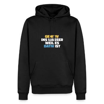 Gentiv Dativ Deutsch Lehrer Geschenk - Männer Premium Bio Hoodie - Schwarz - Vorne - Nico (187cm)