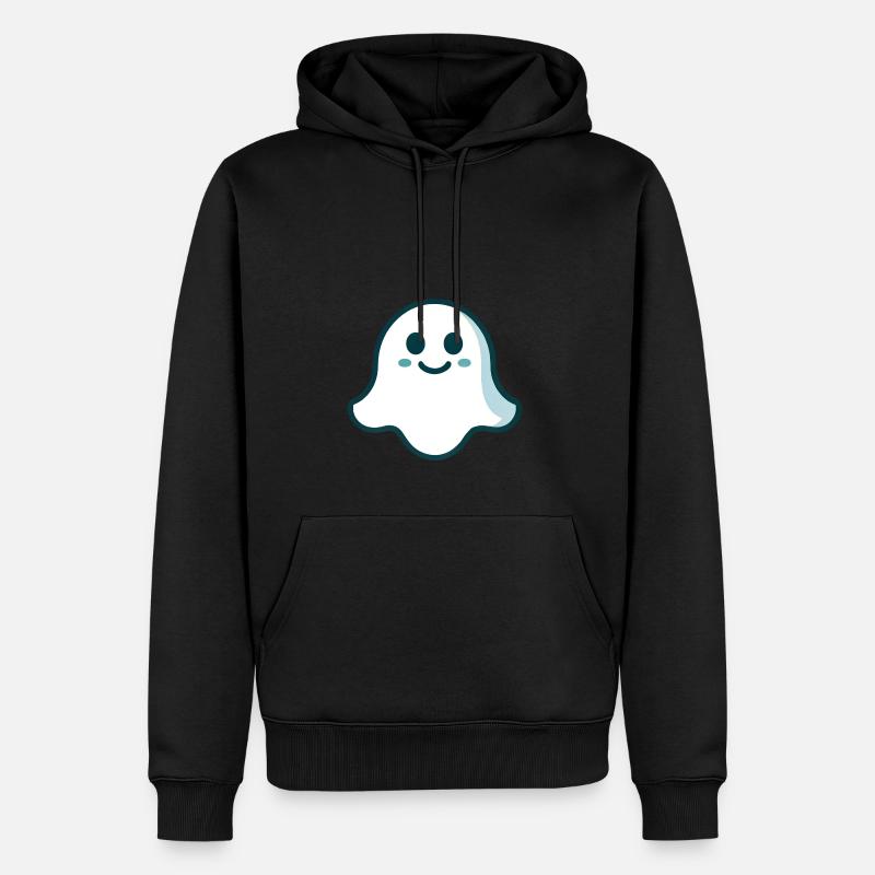 Gespenst türkis - Männer Premium Bio Hoodie - Schwarz