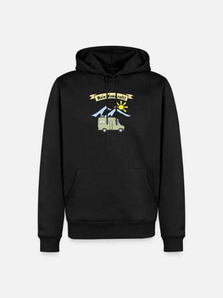 my womo is calling - Men’s Premium Organic Hoodie - black