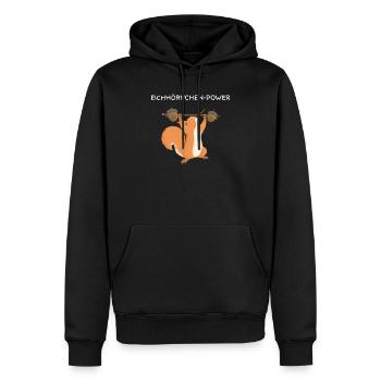 Entraînement en force de l'écureuil - Sweat à capuche Premium bio Homme - noir - Devant - Nico (187cm)