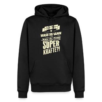 Superkräfte Wassermann Rahmenlos Sternzeichen Ge - Männer Premium Bio Hoodie - Schwarz - Vorne - Nico (187cm)