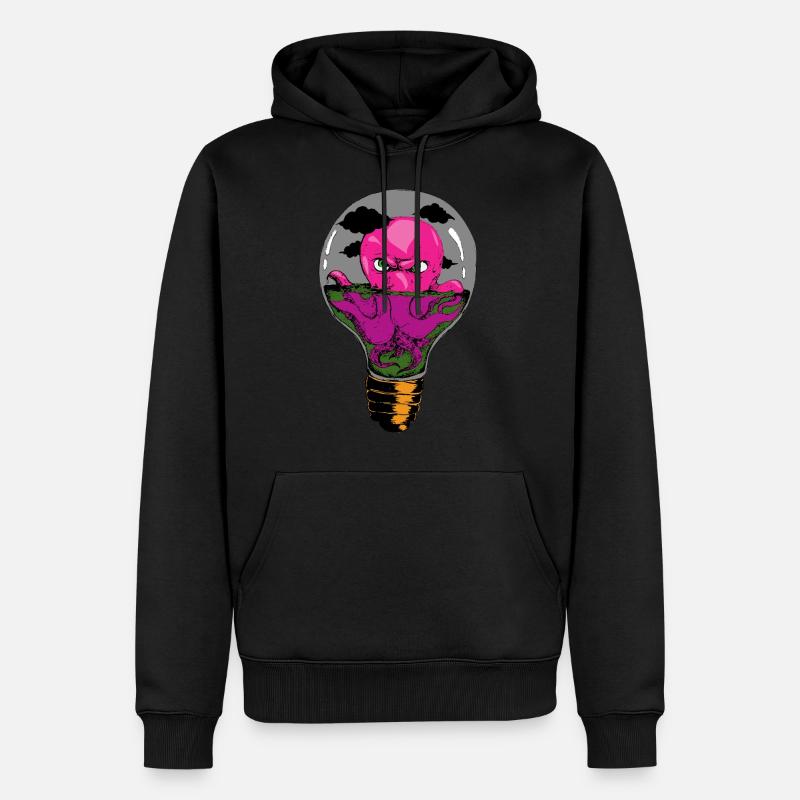 Octopus - Männer Premium Bio Hoodie - Schwarz