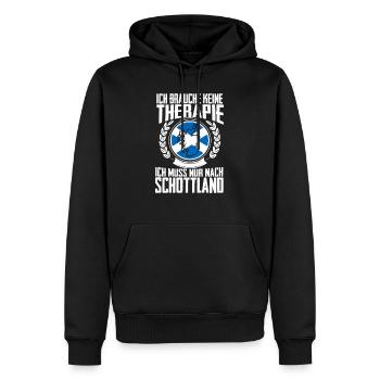 Therapie Schottland - Urlaub Geschenk Glasgow Skye - Männer Premium Bio Hoodie - Schwarz - Vorne - Nico (187cm)
