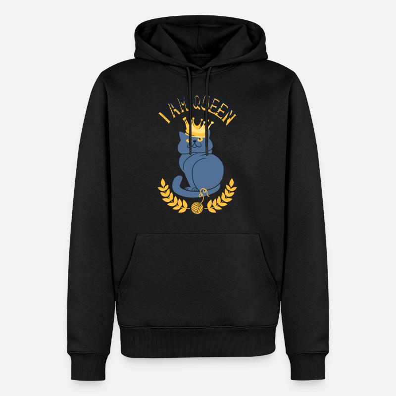 Katze - Männer Premium Bio Hoodie - Schwarz