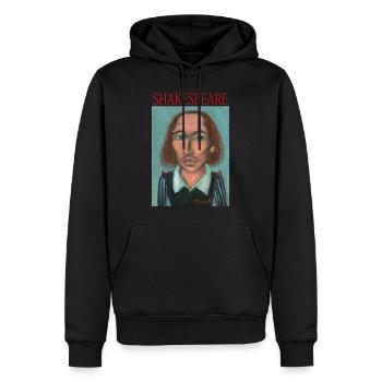 William Shakespeare - Männer Premium Bio Hoodie - Schwarz - Vorne - Nico (187cm)