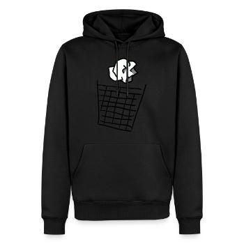 Trash - Men’s Premium Organic Hoodie - black - Front - Nico (187cm)