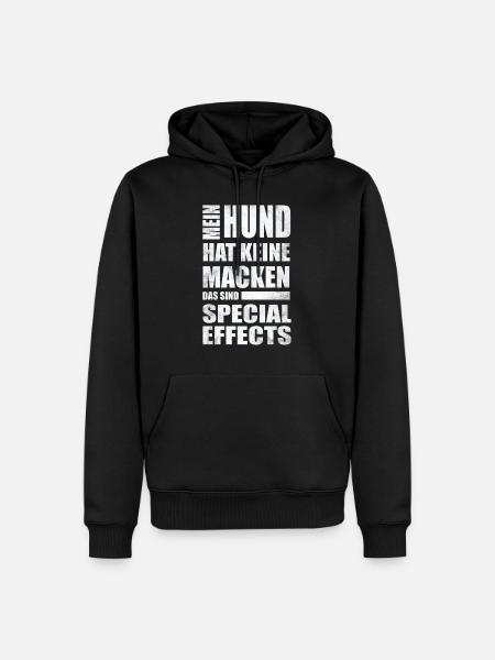 Hund - Männer Premium Bio Hoodie - Schwarz