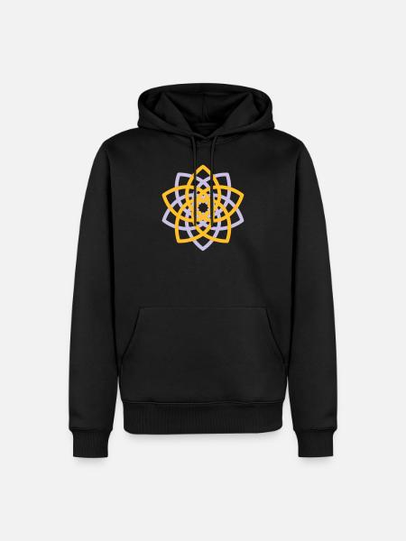 Venusblume - Männer Premium Bio Hoodie - Schwarz