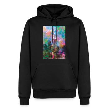 04 Good Morning NEW YORK ! Posters Margarita Art - Sweat à capuche Premium bio Homme - noir - Devant - Nico (187cm)