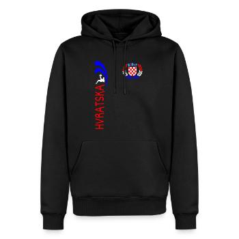 Kroatien Fußball - Männer Premium Bio Hoodie - Schwarz - Vorne - Nico (187cm)