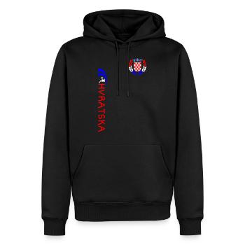 Croatie Football - Sweat à capuche Premium bio Homme - noir - Devant - Nico (187cm)
