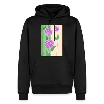 Fleurs - Sweat à capuche Premium bio Homme - noir - Devant - Nico (187cm)