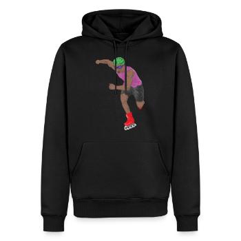 Skate Skating Roller Skating Inline Skates Sport - Men’s Premium Organic Hoodie - black - Front - Nico (187cm)