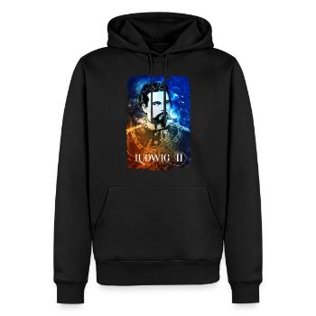 König Ludwig Epic Edition - Männer Premium Bio Hoodie - Schwarz - Vorne - Nico (187cm)