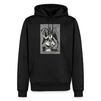 Sigil Of Baphomet - Tarot Card Devil Satanic 666 - Sweat à capuche Premium bio Homme - noir - Devant - Nico (187cm)