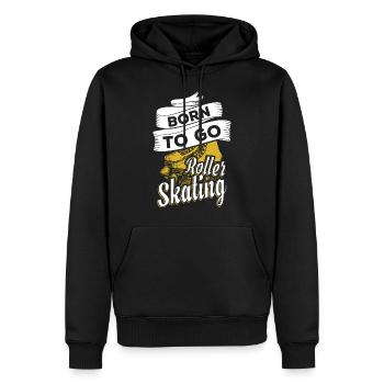 Rollschuhe - Männer Premium Bio Hoodie - Schwarz - Vorne - Nico (187cm)