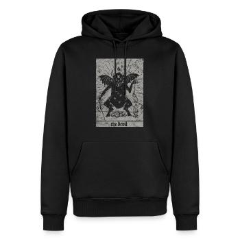 Vintage Occult Baphomet - Tarot Card Satanic Okkul - Männer Premium Bio Hoodie - Schwarz - Vorne - Nico (187cm)