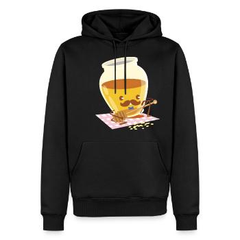 Honig Bienen Imker Imkerei - Männer Premium Bio Hoodie - Schwarz - Vorne - Nico (187cm)