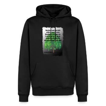 Besondere Menschen In diesem Sinne... - Männer Premium Bio Hoodie - Schwarz - Vorne - Nico (187cm)