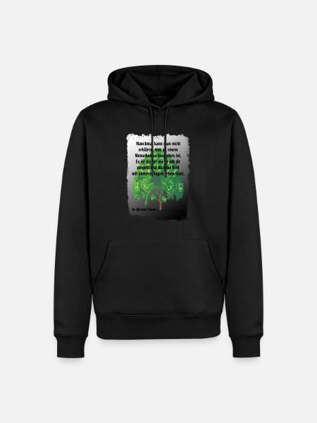 Besondere Menschen In diesem Sinne... - Männer Premium Bio Hoodie - Schwarz