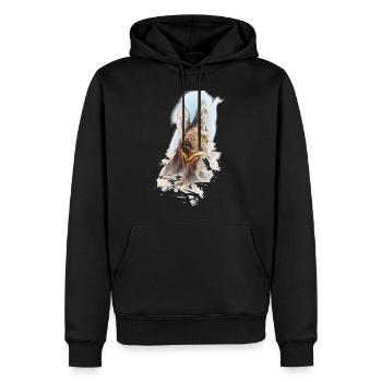 Esel - Männer Premium Bio Hoodie - Schwarz - Vorne - Nico (187cm)