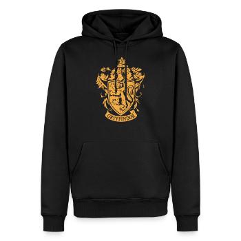 Harry Potter Gryffindor Wappen - Männer Premium Bio Hoodie - Schwarz - Vorne - Nico (187cm)