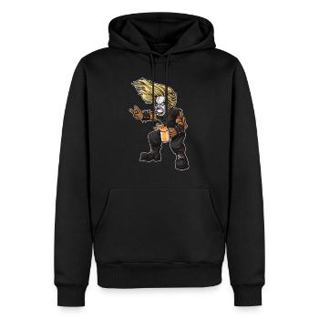 Fan de Heavy Metal | Festival de musique Headbanger - Sweat à capuche Premium bio Homme - noir - Devant - Nico (187cm)