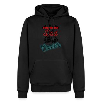Feuerwehrmann Papa - Männer Premium Bio Hoodie - Schwarz - Vorne - Nico (187cm)