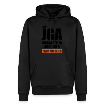 jga junggesellenabschied team - Männer Premium Bio Hoodie - Schwarz - Vorne - Nico (187cm)