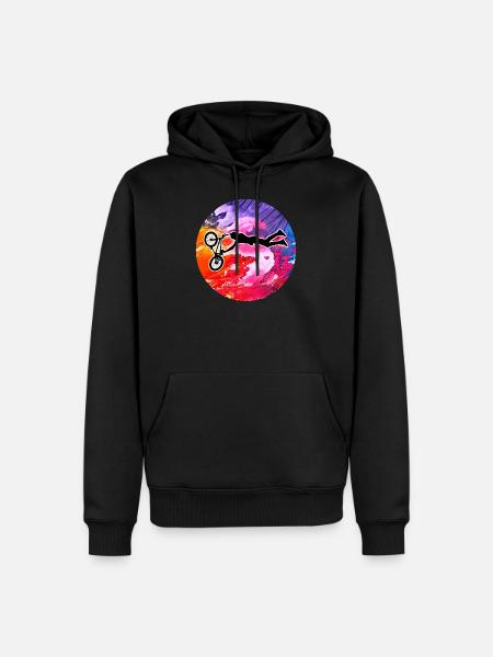 Bmx Biker Fahrrad - Männer Premium Bio Hoodie - Schwarz