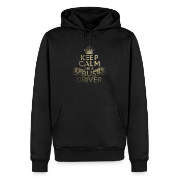 Keep Calm I'm a Bus Driver - Männer Premium Bio Hoodie - Schwarz - Vorne - Nico (187cm)